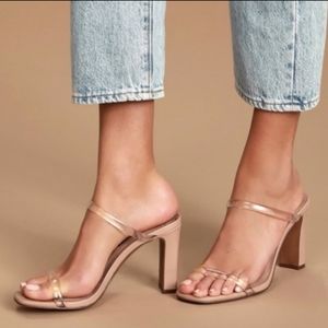 NWOT Steven by Steve Madden Harte Clear Heels